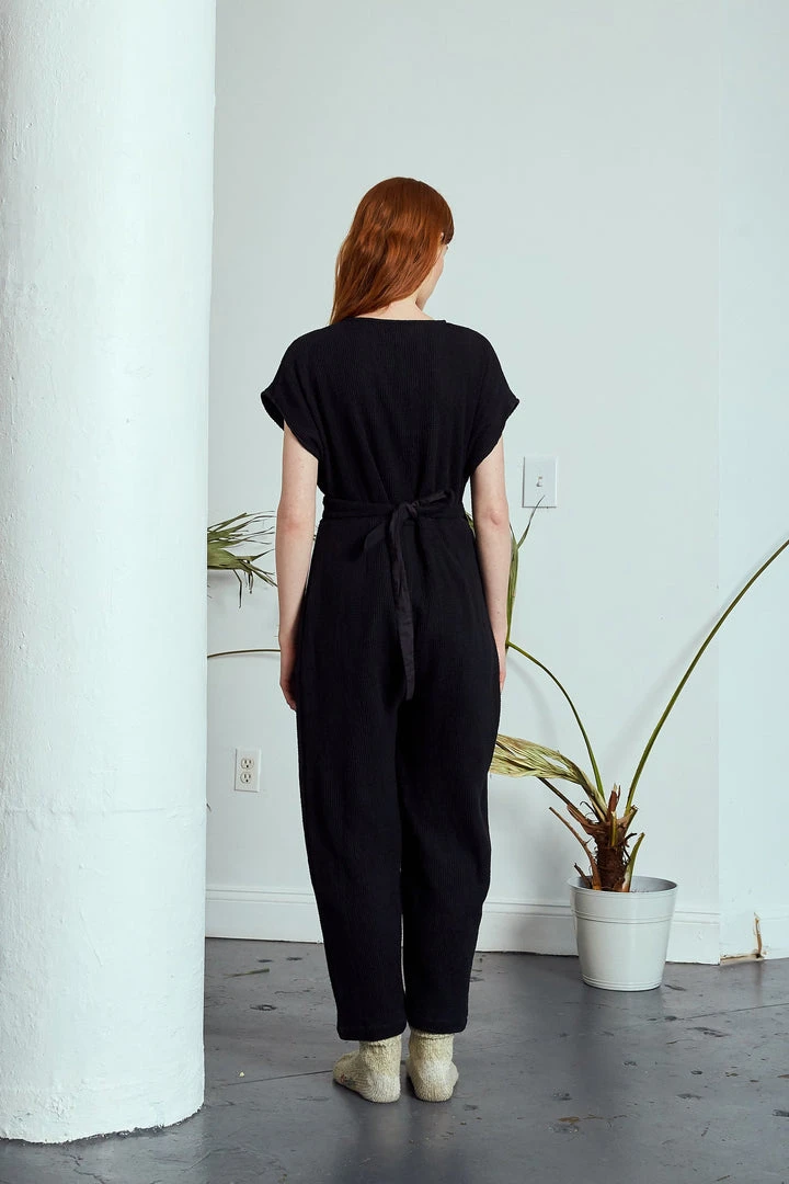 Rujuta Sheth Venus Wrap Jumper Black Jumpsuits 5 Rujuta Sheth Venus Wrap Jumper Black Jumpsuits