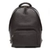 Lotuff Accessories Leather Zipper Backpack Black