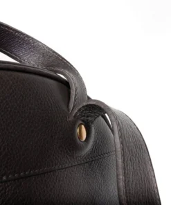 Lotuff Accessories Leather Zipper Backpack Black