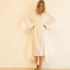 Natalie Martin Fernanda Dress White Cotton Gauze 2 Natalie Martin Fernanda Dress White Cotton Gauze