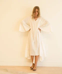 Natalie Martin Fernanda Dress White Cotton Gauze
