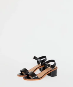 No.6 Palermo Sandal Black Croc Shoes