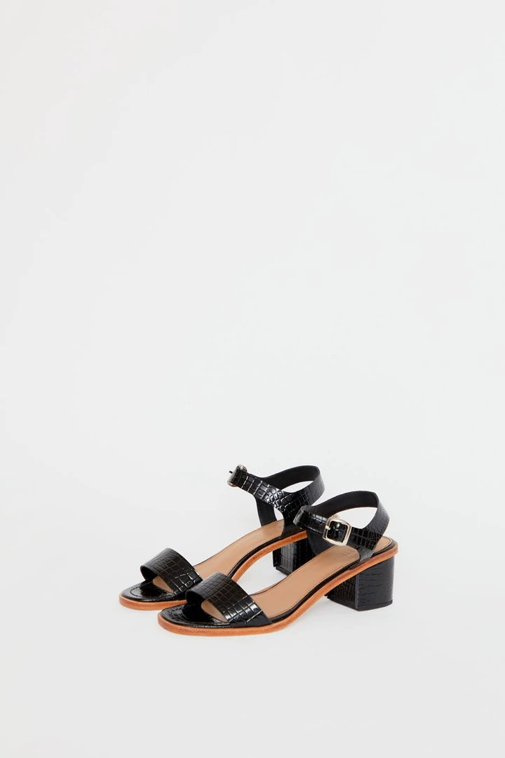 No.6 Palermo Sandal Black Croc Shoes 4 No.6 Palermo Sandal Black Croc Shoes