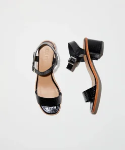 No.6 Palermo Sandal Black Croc Shoes