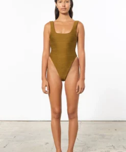Mara Hoffman Idalia One Piece Olive Swim