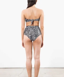 Mara Hoffman Abigail Bikini Top Black And White Swim