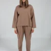 Black Crane Pullover Camel Wool Shirts And Blouses