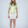 Nanushka Shirts And Blouses Clare Short Sleeve Lime