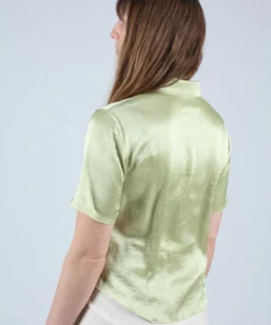 Nanushka Shirts And Blouses Clare Short Sleeve Lime
