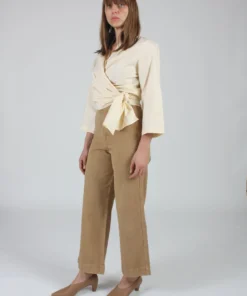 Wray Shirts And Blouses Wrap Top Ivory