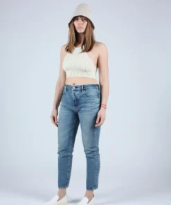 Moussy MV Kepner Tapered High-Waisted Jeans Blue