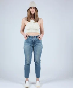 Moussy MV Kepner Tapered High-Waisted Jeans Blue
