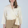 Wray Shirts And Blouses Wrap Top Ivory
