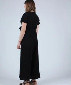 Wray Tie Front Jumpsuit Black Jumpsuits