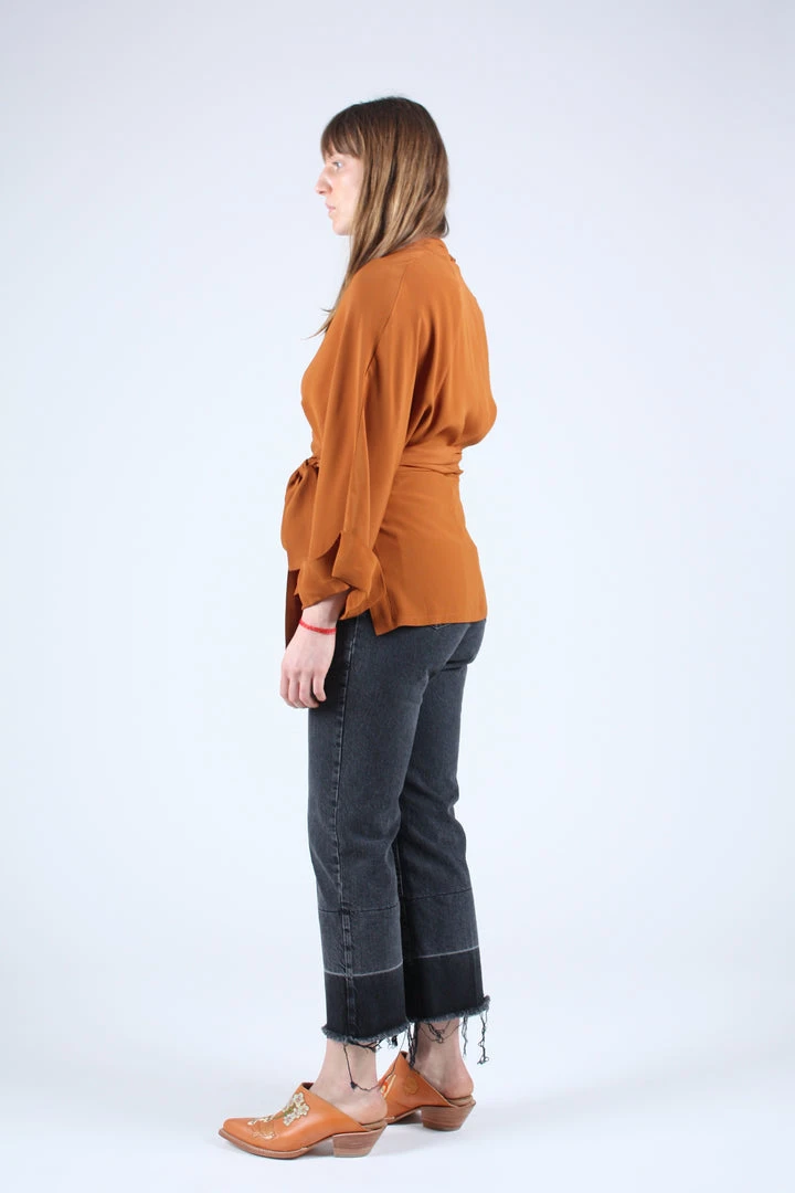 Rodebjer Shirts And Blouses Tennessee Twill Kimono Cinnamon 5 Rodebjer Shirts And Blouses Tennessee Twill Kimono Cinnamon