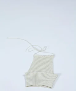 Giu Giu Shirts And Blouses Nonna Swim Halter Ivory Gold Glitter