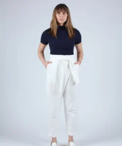 Apiece Apart Pants Isa Wrap Pant Cream
