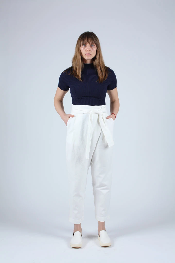 Apiece Apart Pants Isa Wrap Pant Cream 3 Apiece Apart Pants Isa Wrap Pant Cream