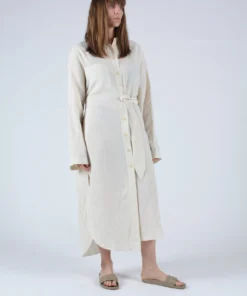 Nanushka Mona Shirt Dress Creme Dresses