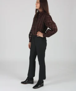 Rujuta Sheth Brooklyn Blouse Umber Shirts And Blouses