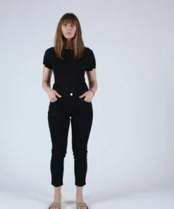 Moussy Rebirth High Waisted Skinny Jean Black Denim