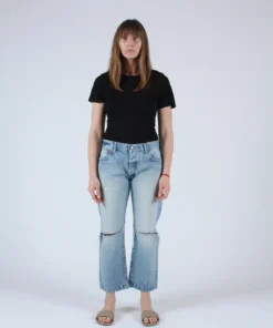 Moussy Genoa Cropped Straight Jean Denim