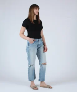 Moussy Genoa Cropped Straight Jean Denim