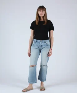 Moussy Genoa Cropped Straight Jean Denim