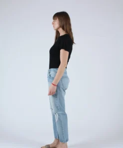Moussy Genoa Cropped Straight Jean Denim