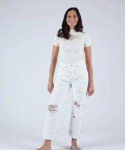 Moussy Denim MV Hialeah Wide Straight White