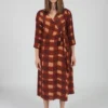 Wray Wrapped Dress Painted Check Dresses