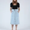 Ulla Johnson Andi Skirt Light Wash Skirts