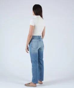 Bliss And Mischief Song Of The West Denim Bordeaux Medium Wash