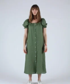 Sleeper Dresses Brigitte Maxi Dress Cypress Green