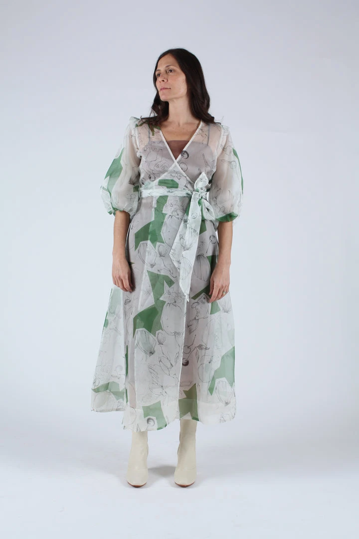 Kamperett Dresses Loretta Silk Organza Midi Dress Memories Print 3 Kamperett Dresses Loretta Silk Organza Midi Dress Memories Print