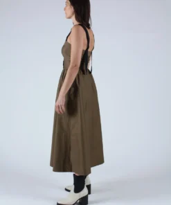 Kamperett Dresses Kizette Cotton Twill Dress Olive