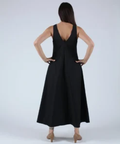 Kamperett Dresses Laver Reversible Cotton Dress Black/Camel