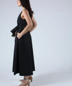 Kamperett Dresses Laver Reversible Cotton Dress Black/Camel