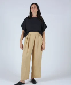 Black Crane Sack Pants Tan