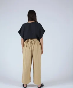 Black Crane Sack Pants Tan