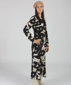 Rachel Comey Cessation Dress Black Psychedelic Floral