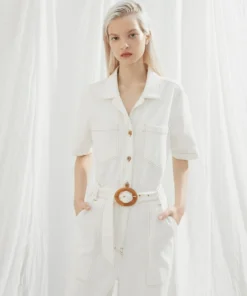 Nanushka Arlo Jumpsuit White Jumpsuits