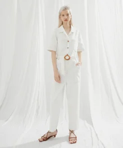Nanushka Arlo Jumpsuit White Jumpsuits