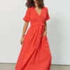 Mara Hoffman Dresses Ingrid Dress Red Jacquard