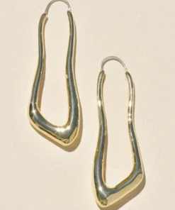 Leigh Miller Lanky Hoops Brass Jewelry
