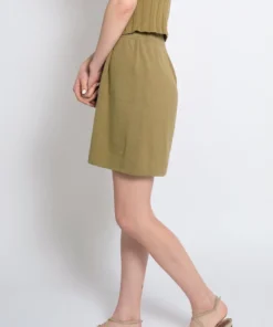 Micaela Greg Shorts Pleated Knit Short Juniper