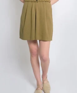 Micaela Greg Shorts Pleated Knit Short Juniper