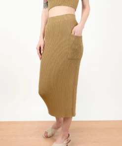 Micaela Greg Sale Rae Rib Skirt Bronze